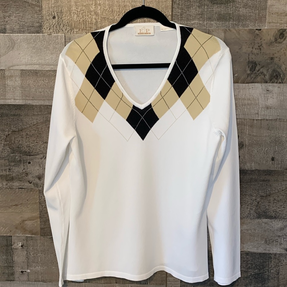EP Pro Argyle Vintage Sweater Size L - Picture 14 of 16